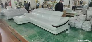 【大厂仿真皮沙发】实木框架，高回弹海绵45密度。全新包装，质量非常好，3.6米右贵妃 - 石嘴山28生活网 szs.28life.com